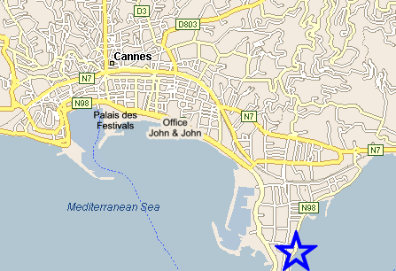 Map Cannes, John and John Real Estate, Ref 008