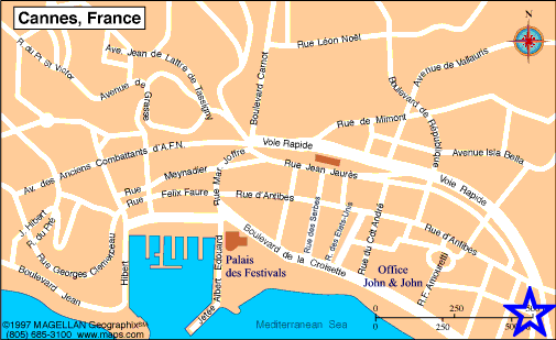 Map Cannes, John and John Real Estate, Ref 013
