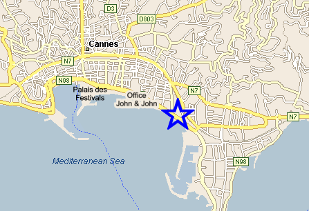 Map Cannes, John and John Real Estate, Ref 027
