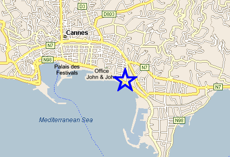 Map Cannes, John and John Real Estate, Ref 079