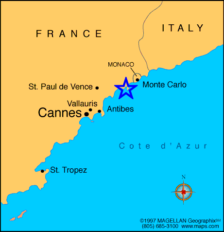 Map Cannes, John and John Real Estate, Ref 145