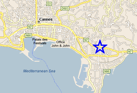 Map Cannes, John and John Real Estate, Ref 014