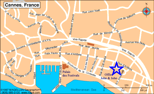 Map Cannes, John and John Real Estate, Ref 020