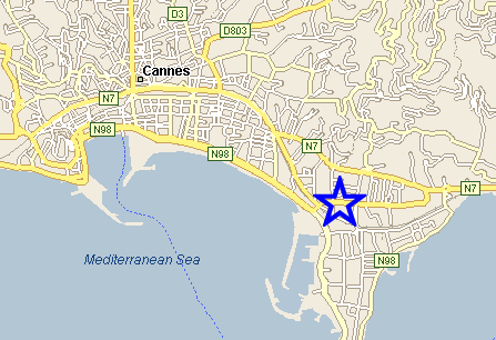 Map Cannes, John and John Real Estate, Ref 155